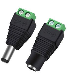 12V DC Power Connector 5.5mm x 2.1mm, (10 x Male + 10 x Female) Power Jack Adapter for Led Strip CCTV Security Camera Cable Wire Ends Plug